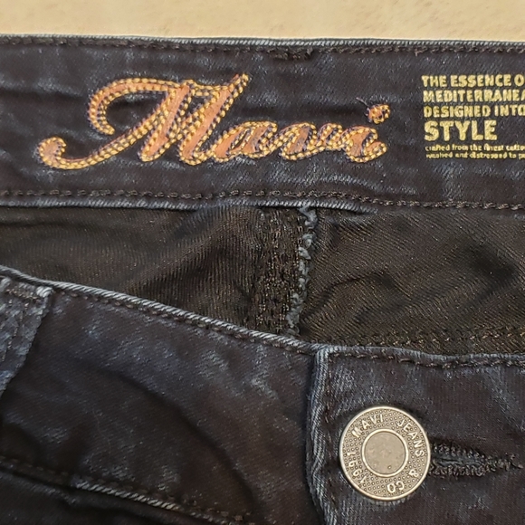 Mavi Cora Low Rise Wide Leg Boot Cut Dark Wash Jeans - Picture 7 of 16